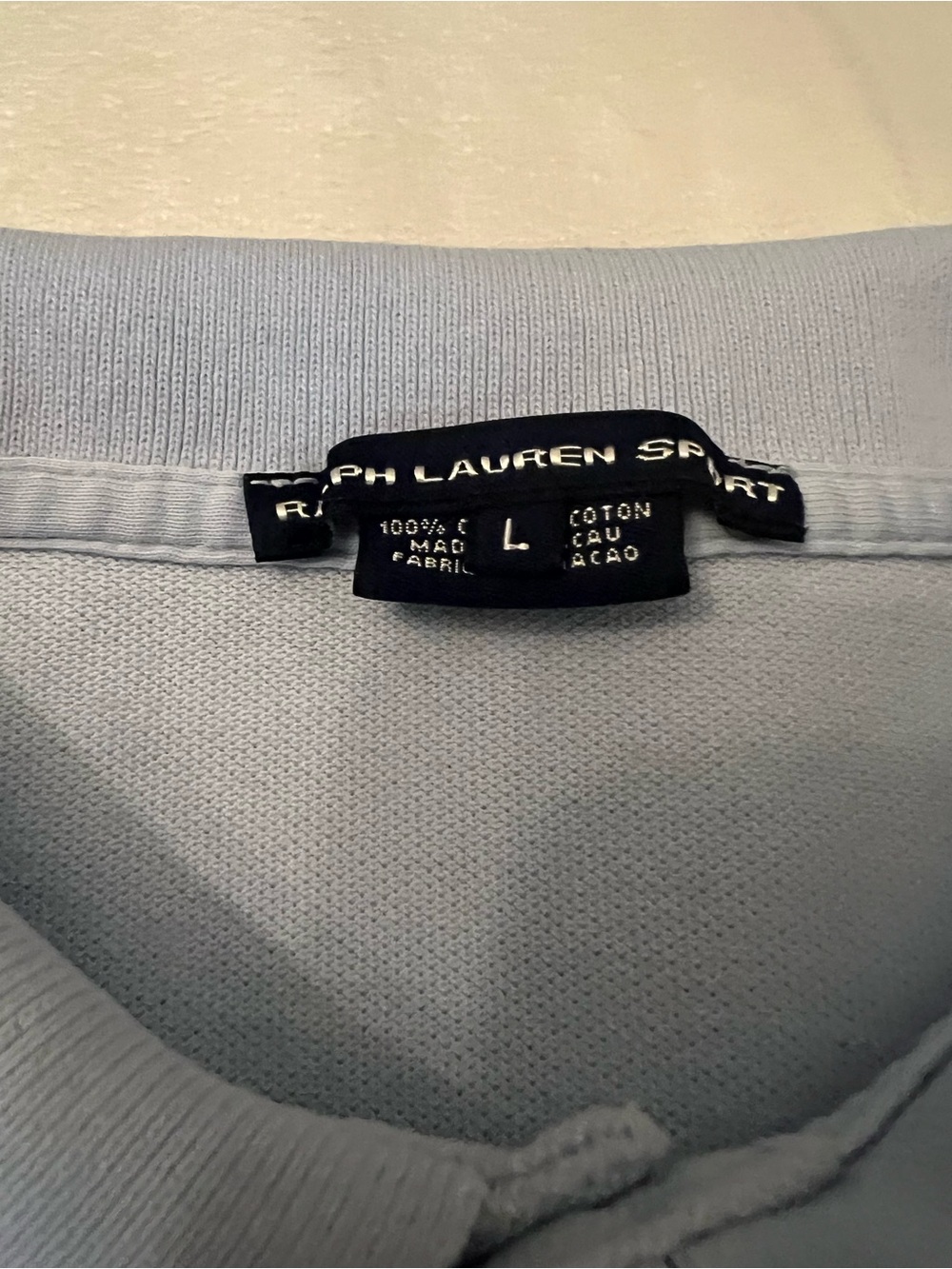 Polo by Ralph Lauren Baby Blue Short Sleeve Cotton Polo Shirt - Picture 5 of 6